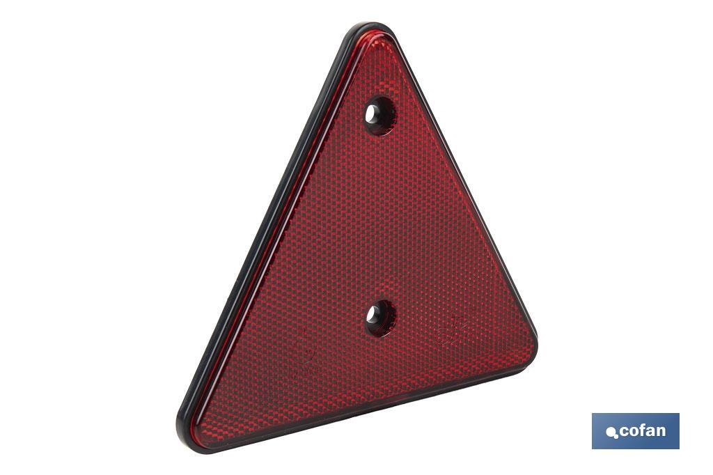 CATADIÓPTRICO TRIÁNGULO ROJO 165 X 145 MM CON AGUJEROS